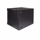 Immagine di Armadio rack LINK 19" 9U da muro con porta in vetro e struttura professionale