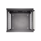 Immagine di Armadio rack LINK 19" 9U da muro con porta in vetro e struttura professionale