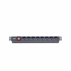 Immagine di PDU IT RACK LAN 8 309139 1U con 8 prese universali e interruttore luminoso per rack 19"
