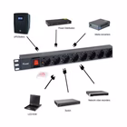 Immagine di Power Strip EQUIP 333283 1U con 8 prese Schuko CEE7/4 e interruttore ON/OFF per rack 19"