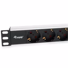 Immagine di Power Strip EQUIP 333292 1U con 9 prese Schuko CEE7/4 e cavo da 1,8 m per rack 19"
