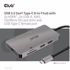Immagine di Club3d USB c 8-1 hub dual HDMI