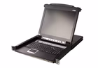 Immagine di Switch KVM LCD ATEN CL5708MATAXGUK 8 porte VGA 17" tastiera UK
