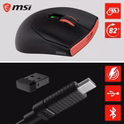 Immagine di Mouse MSI FORGE GM340 wireless nero 12000 DPI, Bluetooth, 2.4GHz e USB