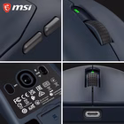 Immagine di Mouse MSI FORGE GM340 wireless Navy 12000 DPI con Bluetooth, 2.4GHz e USB