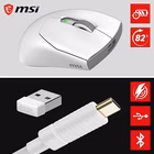 Immagine di Mouse MSI FORGE GM340 Wireless White 12000 DPI con Bluetooth, 2.4GHz e USB