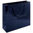 Immagine di Shopper Elegance in carta lucida con cordino in cotone Mini colore blu scuro 140+