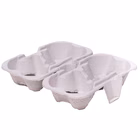 Immagine di Contenitore da asporto 4 scomparti in polpa di cellulosa mm 200x135x45