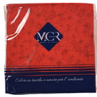 Immagine di Tovagliolo natalizio Airlaid in carta a secco MCR 40x40 Comete colore rosso su Dry rosso 50 pezzi