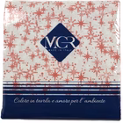 Immagine di Tovagliolo natalizio Airlaid in carta a secco MCR 40x40 Comete colore rosso su Dry bianco 50 pezzi