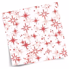 Immagine di Coprimacchia natalizio Airlaid in carta a secco MCR 100x100 Comete colore rosso su Dry bianco 100 pe