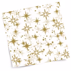 Immagine di Coprimacchia natalizio Airlaid in carta a secco MCR 100x100 Comete colore oro su Dry bianco 100 pezz