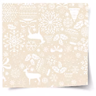 Immagine di Tovagliolo natalizio Airlaid in carta a secco MCR 40x40 Jingle colore beige 50 pezzi