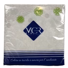 Immagine di Tovagliolo natalizio Airlaid in carta a secco MCR 40x40 Elegant colore argento 50 pezzi