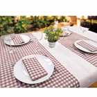 Immagine di Runner Airlaid in carta a secco MCR 50x120 Quadretto colore bordeaux 200 pezzi