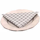 Immagine di Tovagliolo Airlaid in carta a secco MCR 40x40 Quadretto colore beige 50 pezzi