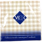 Immagine di Tovagliolo Airlaid in carta a secco MCR 40x40 Quadretto colore beige 50 pezzi