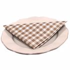 Immagine di Tovagliolo Airlaid in carta a secco MCR 40x40 Quadretto colore marrone 50 pezzi