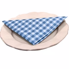 Immagine di Tovagliolo Airlaid in carta a secco MCR 40x40 Quadretto colore blu 50 pezzi