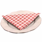 Immagine di Tovagliolo Airlaid in carta a secco MCR 40x40 Quadretto colore bordeaux 50 pezzi