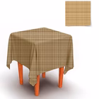 Immagine di Coprimacchia Airlaid in carta a secco MCR 100x100 Lino colore marrone 100 pezzi