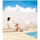 Immagine di Tavolo da esterno MARI-SOL piano in HPL Ø59 h74 tortora - bordo nero