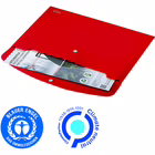 Immagine di Busta portadocumenti con bottone LEITZ RECYCLE f.to A4 colore rosso