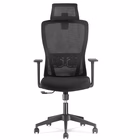 Immagine di Sedia semidirezionale MSTYLE G-REX sedile in tessuto colore nero schienale in rete colore nero