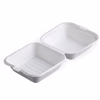 Immagine di Contenitore monouso biocompostabile in polpa di cellulosa USOBIO hamburger 400 ml