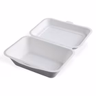 Immagine di Contenitore monouso biocompostabile in polpa di cellulosa USOBIO pasto+coperchio 550 ml