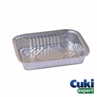 Immagine di Vaschette in alluminio CUKI PROFESSIONAL 2 porzioni 585 ml cm 19,2x14x3 pack 100pz