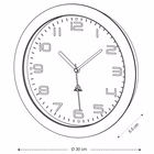 Immagine di Orologio da parete ALBA Hornew Ø cm 30 colore grigio metallizzato