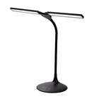 Immagine di Lampada da tav.led LEDTWIN a 2 teste wireless nera