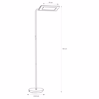 Immagine di Lampada da terra a luce LED ALBA LEDSWING con diffusore orientabile nero