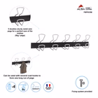 Immagine di Appendiabiti da parete 10 posti nero e cromo