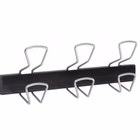 Immagine di Appendiabiti da parete 6 posti nero e cromo