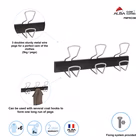 Immagine di Appendiabiti da parete 6 posti nero e cromo