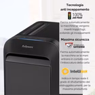 Immagine di Distruggidocumenti a miniframmenti FELLOWES POWERSHRED LX220 livello sicurezza P-4 colore nero
