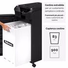 Immagine di Distruggidocumenti a microframmenti FELLOWES AUTOMAX 600M livello sicurezza P-5 colore nero
