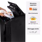 Immagine di Distruggidocumenti a microframmenti FELLOWES AUTOMAX 600M livello sicurezza P-5 colore nero