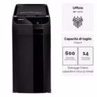 Immagine di Distruggidocumenti a microframmenti FELLOWES AUTOMAX 600M livello sicurezza P-5 colore nero