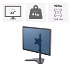 Immagine di Braccio monitor Fellowes singolo con piedistallo, Seasa, Nero, Fino a 32"