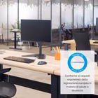 Immagine di Braccio monitor Fellowes singolo con piedistallo, Seasa, Nero, Fino a 32"