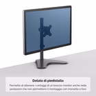 Immagine di Braccio monitor Fellowes singolo con piedistallo, Seasa, Nero, Fino a 32"
