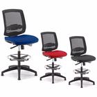 Immagine di Sgabello NEW MALICE schienale rete nero colore blu