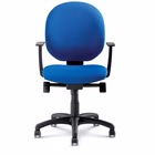 Immagine di Sedia operativa BINGO con braccioli fissi ecopelle blu