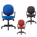 Immagine di Sedia operativa BINGO con braccioli fissi ecopelle blu