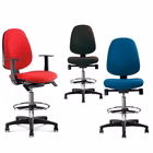 Immagine di Sgabello Elica ZIP senza braccioli tessuto blu