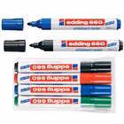 Immagine di Pennarello per lavagne bianche EDDING E-660 punta conica colore blu