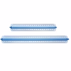 Immagine di Triplo decimetro in polipropilene azzurro trasparente